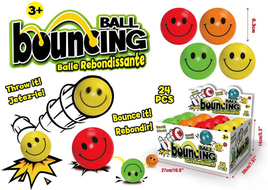 2.5" Smiley Face Sponge Ball