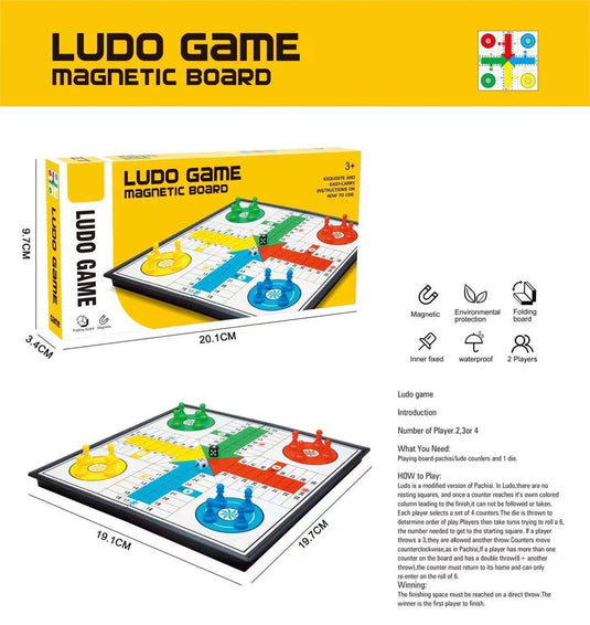 Ludo Game w/Magnetic Board, cbx
