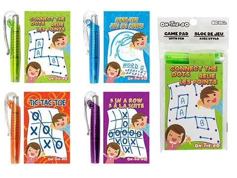 Mini On-The-Go Game Pad With Pen 80 Sheets