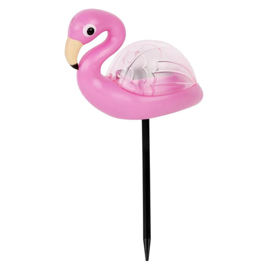 Solar Flamingo Stake Light , 1 White LED