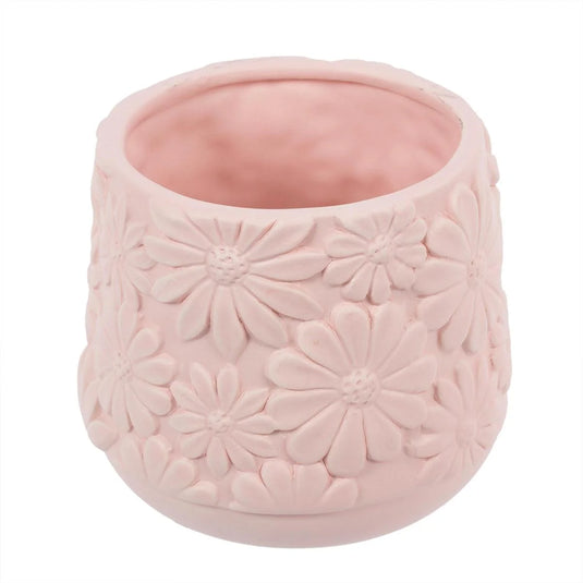 Blomma Ceramic Planter, 4.25"D brown box