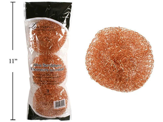 Luciano 3-pc Wire Scrubber, printed bag