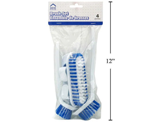H.E. 4-pc. Brush Set, vinyl bag w/ header