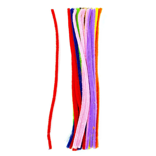 KD.Kr., 50-pc Chenilles Stems, 10 colors, 12" L x 6mm dia