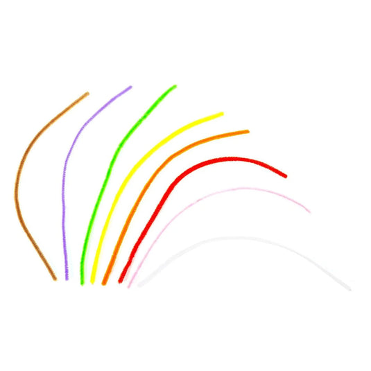 KD.Kr., 50-pc Chenilles Stems, 10 colors, 12" L x 6mm dia