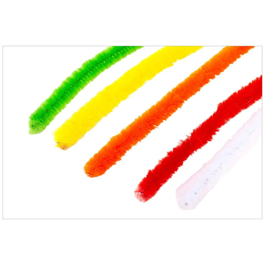 KD.Kr., 50-pc Chenilles Stems, 10 colors, 12" L x 6mm dia