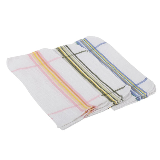 Luciano 2-pc 12x12" Striped Waffle Dish Cloth,20g / pc