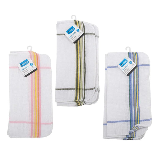 Luciano 2-pc 12x12" Striped Waffle Dish Cloth,20g / pc