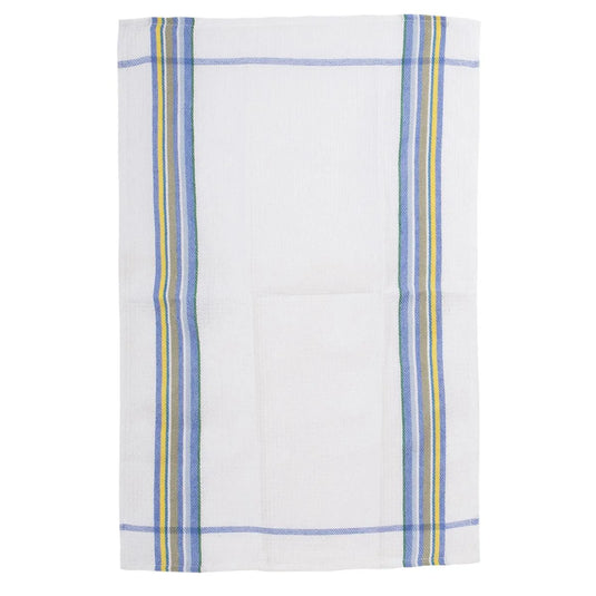Luciano 15x25" Striped Waffle Tea Towel, 50g