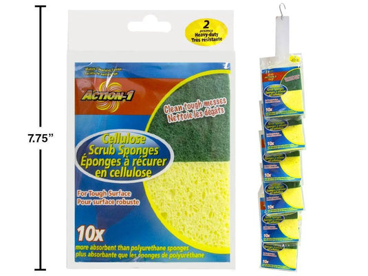 H.E., 3pk Scrubber Sponge, 9x6.5x4cm, printed opp bag(CS) 7.75in