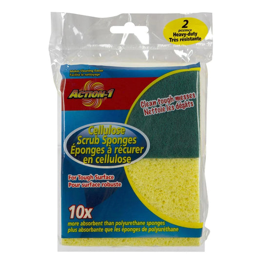 H.E., 3pk Scrubber Sponge, 9x6.5x4cm, printed opp bag(CS) 7.75in