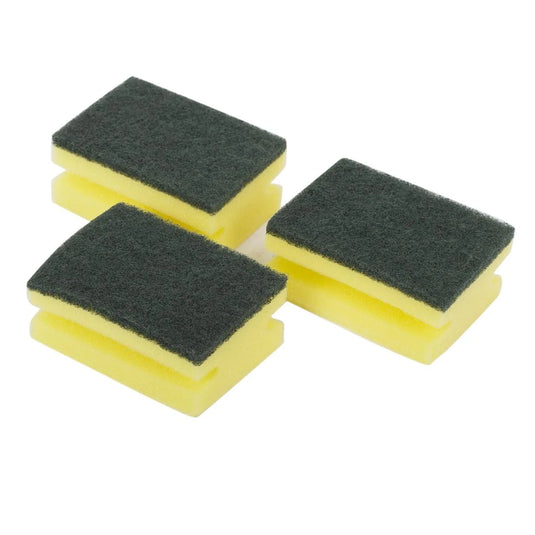 H.E., 3pk Scrubber Sponge, 9x6.5x4cm, printed opp bag(CS) 10in