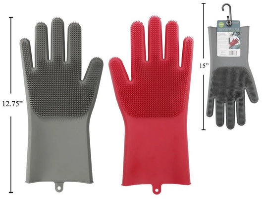 L. Gourmet Silicone Washing Sponge Glove, 2 colours, tag(CS)