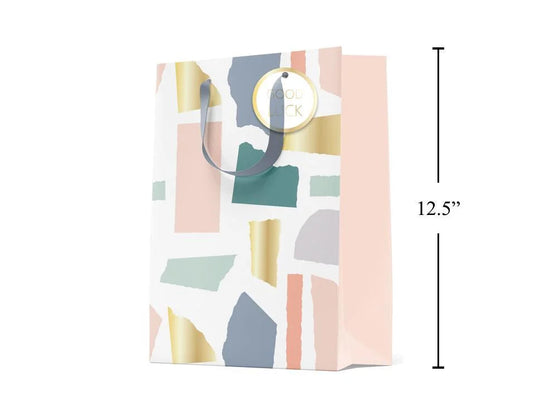 Paper T., Large Gift Bag, Chunky Shapes, Matte/HS, 157GSM