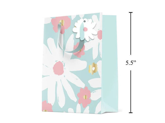 Paper T., Small Gift Bag, Daisies, Matte/HS,