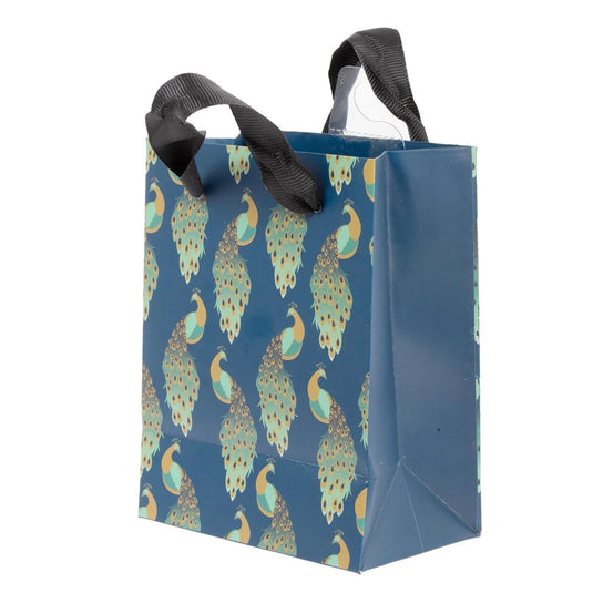 Paper T., Small Gift Bag, Peacock, Matte/HS 157GSM, Dbl HS Tag +j-hook