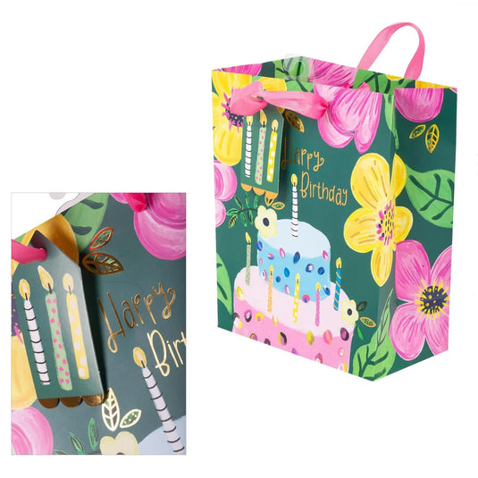 Paper T., Med Gift Bag, Bday Cake, Matte/HS 157GSM, HS Tag +j-hook