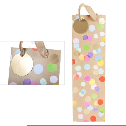 Paper T., Bottle Gift Bag, Confet, Matte157GSM, HS Tag +j-hook