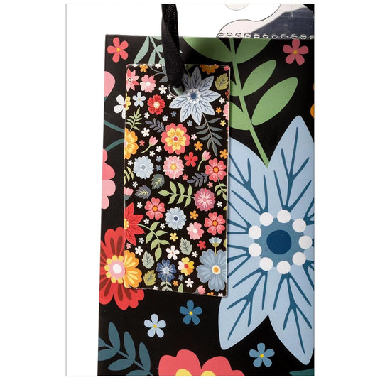 Paper T., Bottle Gift Bag, Floral, Matte 157GSM, Tag +j-hook