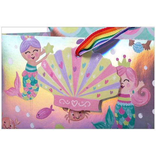 Paper T., DLX Lge Gift Bag, Mermds, 210GSM, HS DLX Tag&Handle, +j-hook