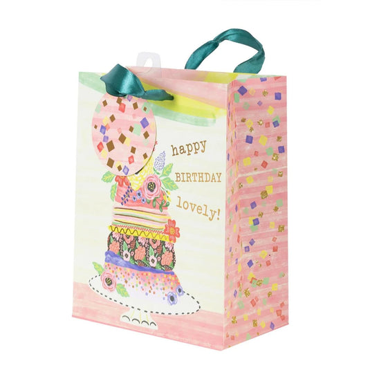 Paper T., Medium Gift Bag, Floral Cake, Matte 157GSM, HS Tag +j-hook