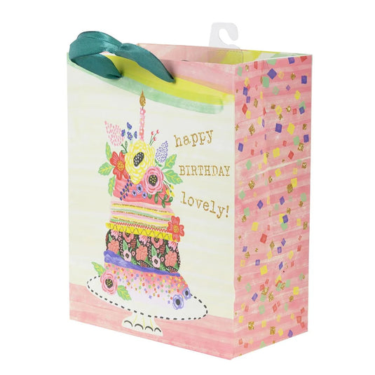 Paper T., Medium Gift Bag, Floral Cake, Matte 157GSM, HS Tag +j-hook