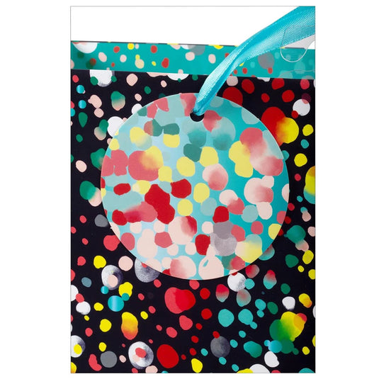Paper T., Lge Gift Bag, Wtr clr Spltr, Blk. 157GSM, Tag +j-hook