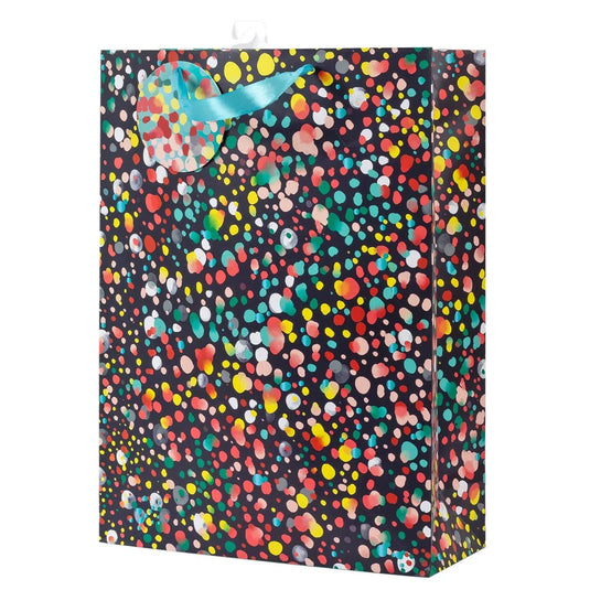 Paper T., Jumbo Gift Bag, Wtr clr Spltr, Blk. 157GSM, Tag +j-hook