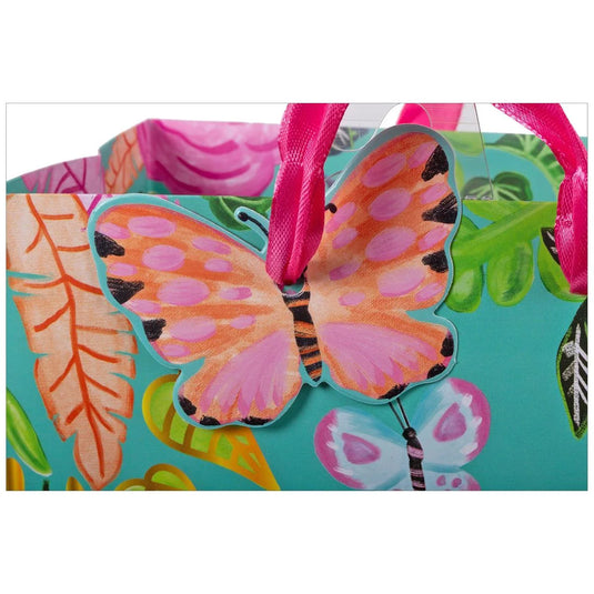 Paper T., Med Gift Bag, Bday Garden, Matte 157GSM, Tag +j-hook