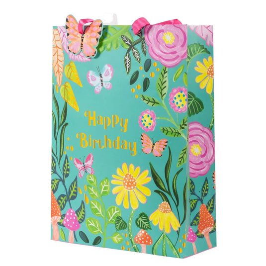 Paper T., Jumbo Gift Bag, Bday Garden, Matte 157GSM, Tag +j-hook