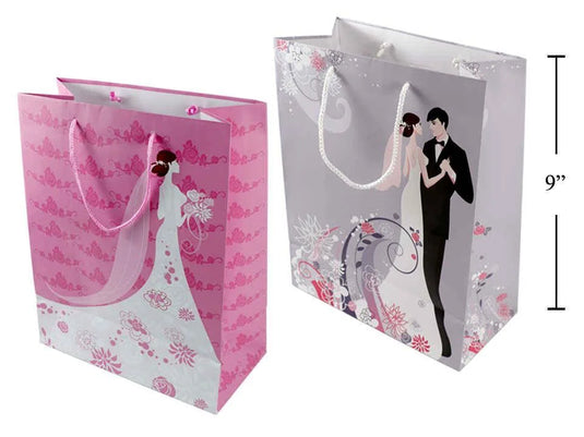 Paper T., Medium Gift Bag, Wedding, 7x9x4", Matte
