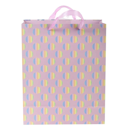 Paper T., Lge Gift Bag, Irid Dots, Matte/HS 157GSM, HS Tag +j-hook