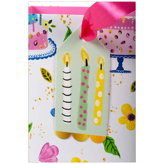 Paper T., Large Gift Bag, Bday Cakes, Matte 157GSM, Tag +j-hook