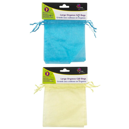T4C, 3 Pk LG Organza Gift bags