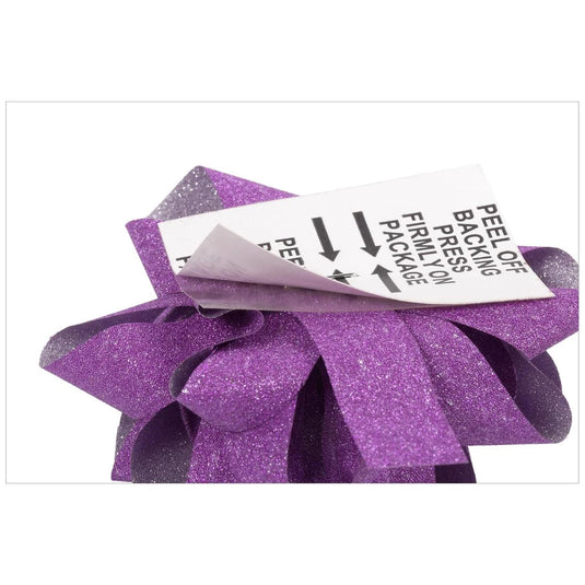 3pcs 3" Glitter Star Bow, Kraft Card