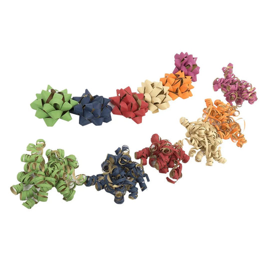 1pc Kraft 4" Star Bow w/1pc Curly Swirl