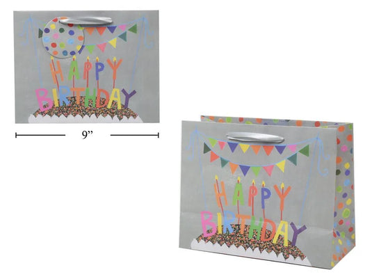 Paper T., Medium Gift Bag, Cake Happy Bday, Matte/4C