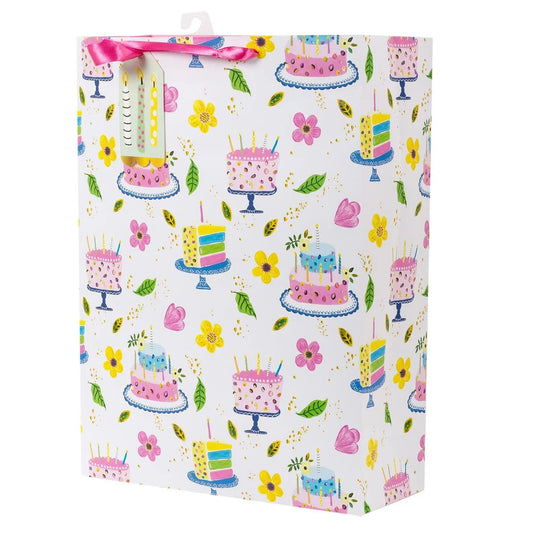 Paper T., Jumbo Gift Bag, Bday Cakes, Matte 157GSM, Tag +j-hook