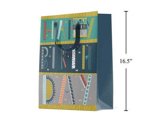 Paper T., Jumbo DLX Gift Bag, Big Bday, Matte/HS, 210GSM,