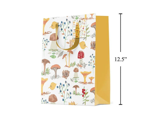 Paper T., Large Gift Bag, Wild Mushrooms, Matte/HS, 157GSM,