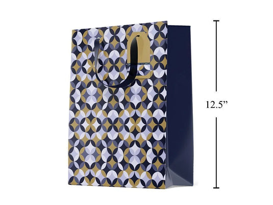 Paper T., Large Gift Bag, Blue Circles, Matte/HS