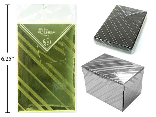 Foil Gift Box, 6x4x4", pbh
