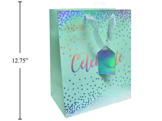 Paper T., DLX Large Gift Bag, Celebrate, holographic, HS/Matte