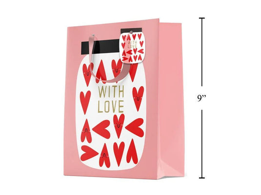 Paper T., Medium Gift Bag, Jar of Love, Matte/HS,