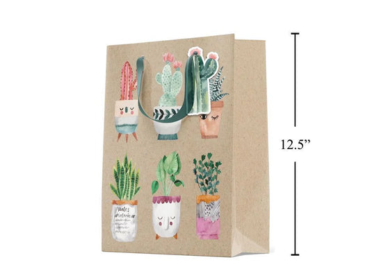 Paper T., Large Gift Bag, Plant Friends, Matte/HS
