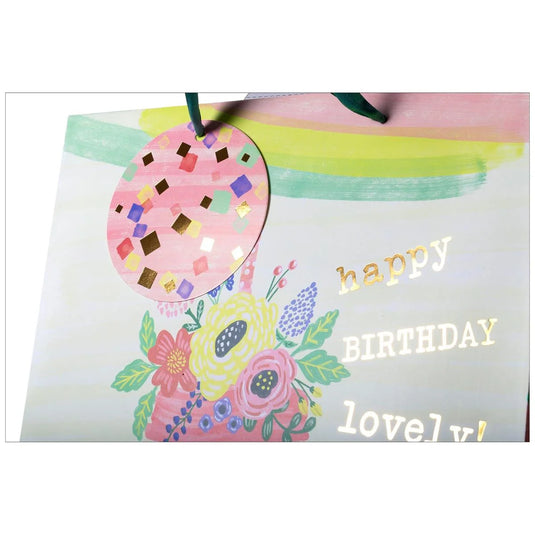 Paper T., Large Gift Bag, Floral Cake, Matte 157GSM, HS Tag +j-hook