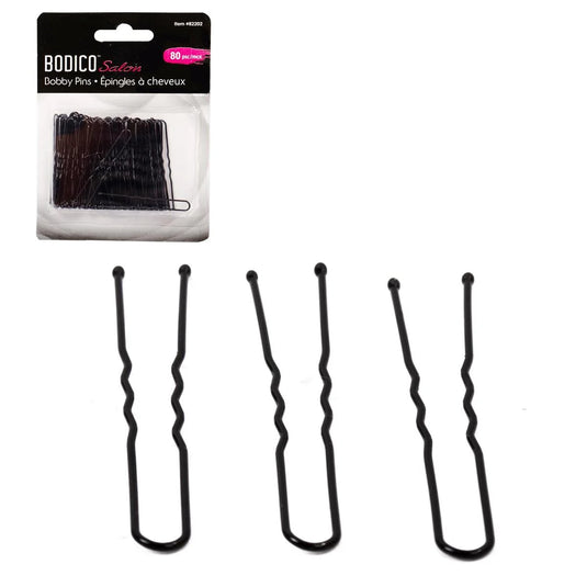 Bodico 80-pc Salon Bobby Pins, black only, b/c
