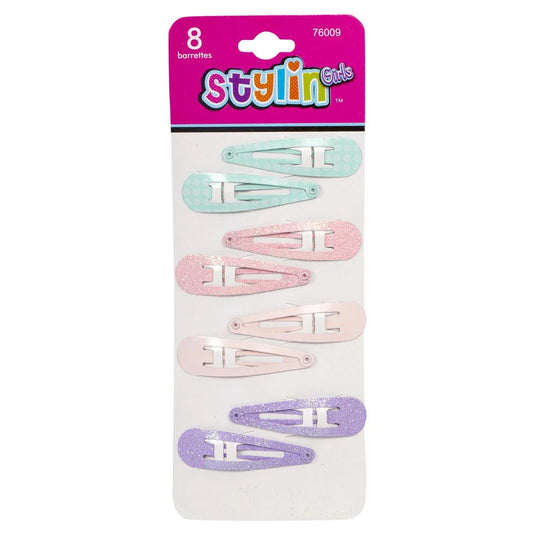 Stylin G, 8-PC Pastel Snap Clips h/c
