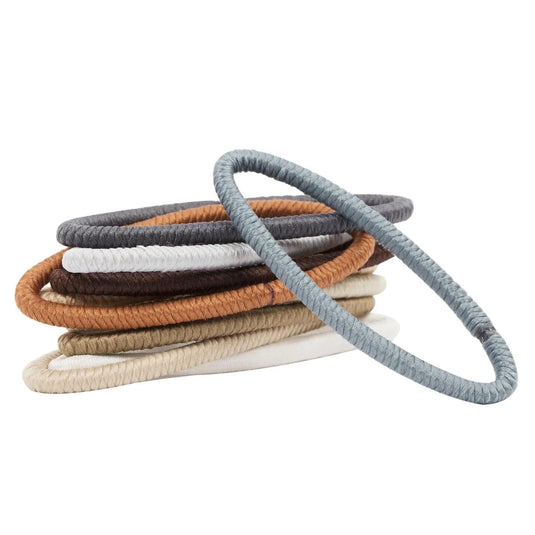 Stylin, 20-PC Twisted Ponyholders Neutrals, Clasp free, h/c