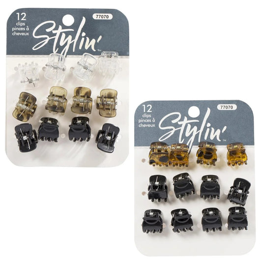 Stylin 12-pc Clips, 2 styles
